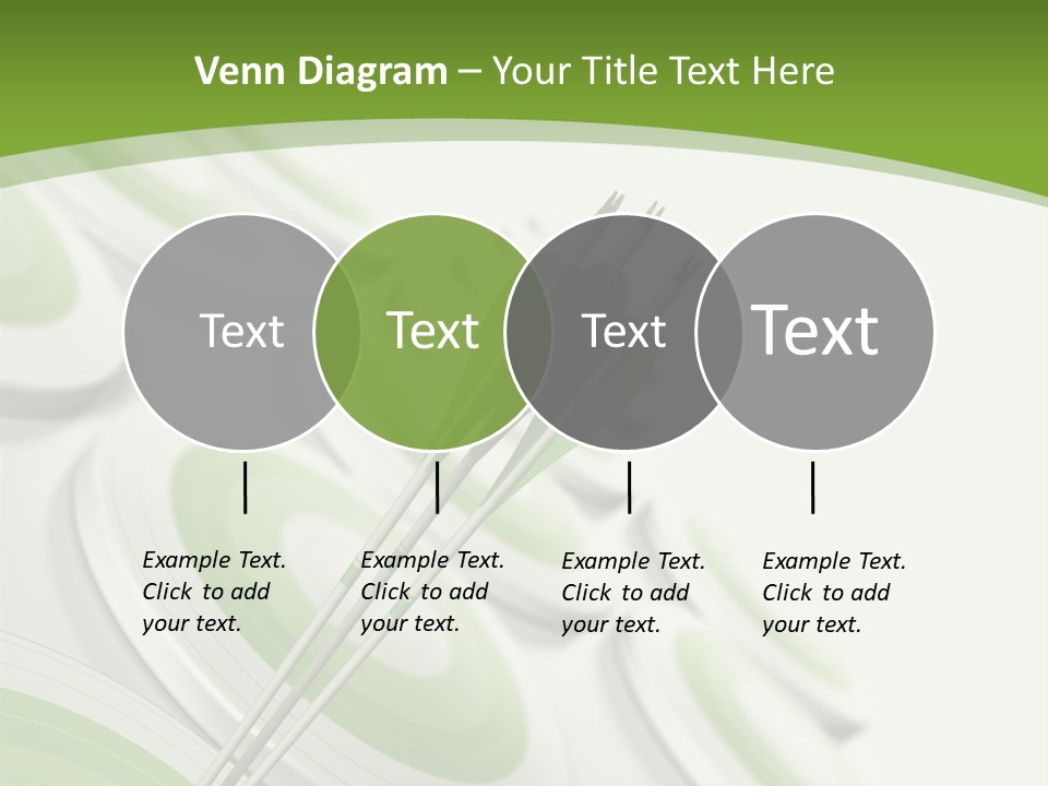 A Green Arrow On Top Of A Green Target PowerPoint Template