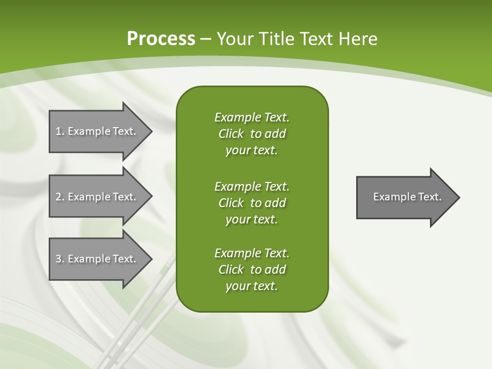 A Green Arrow On Top Of A Green Target PowerPoint Template
