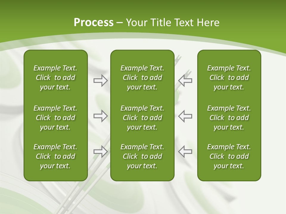A Green Arrow On Top Of A Green Target PowerPoint Template