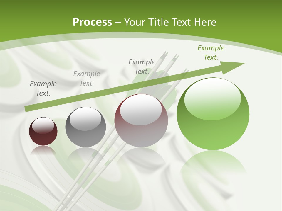 A Green Arrow On Top Of A Green Target PowerPoint Template