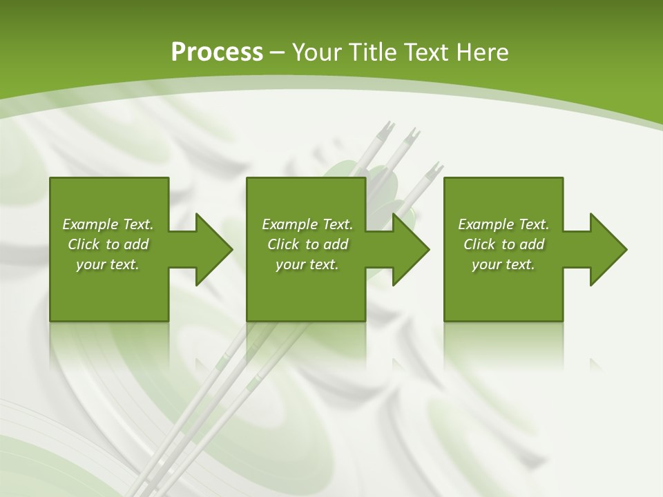 A Green Arrow On Top Of A Green Target PowerPoint Template