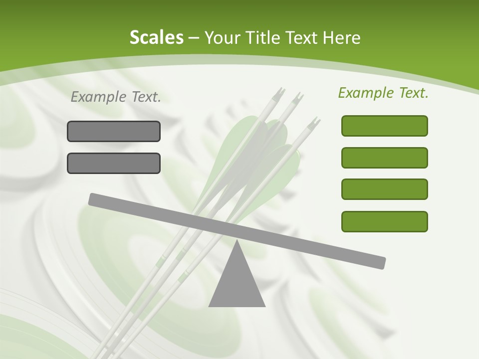 A Green Arrow On Top Of A Green Target PowerPoint Template