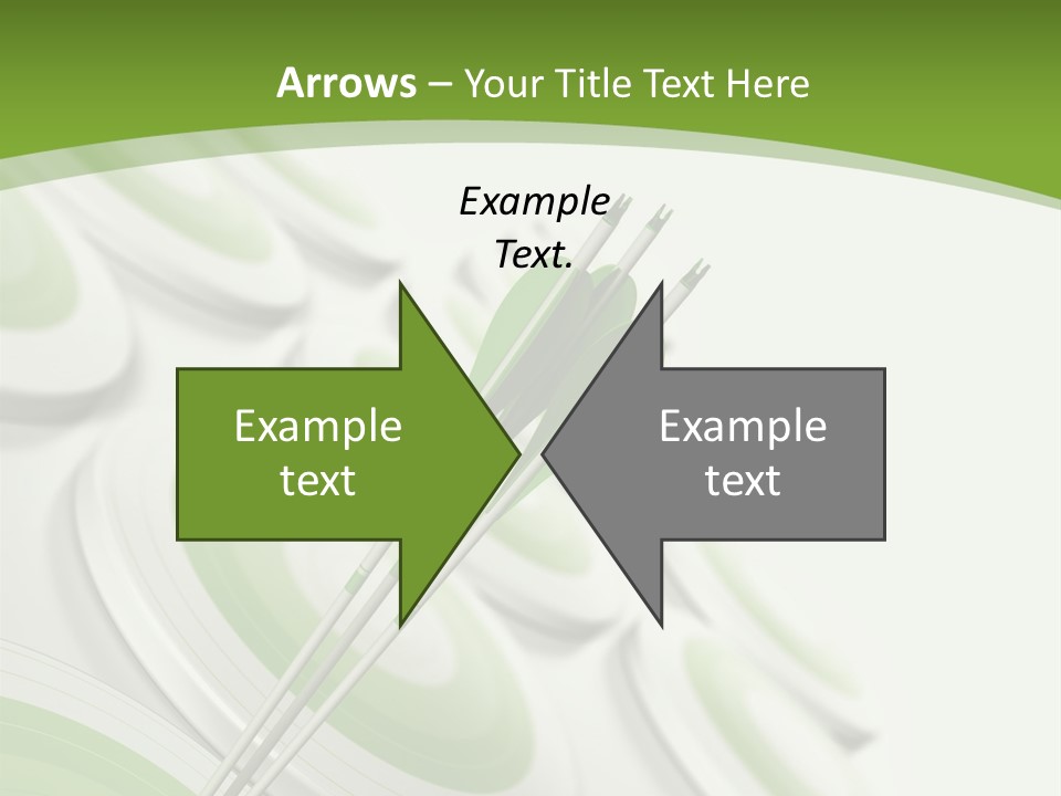 A Green Arrow On Top Of A Green Target PowerPoint Template