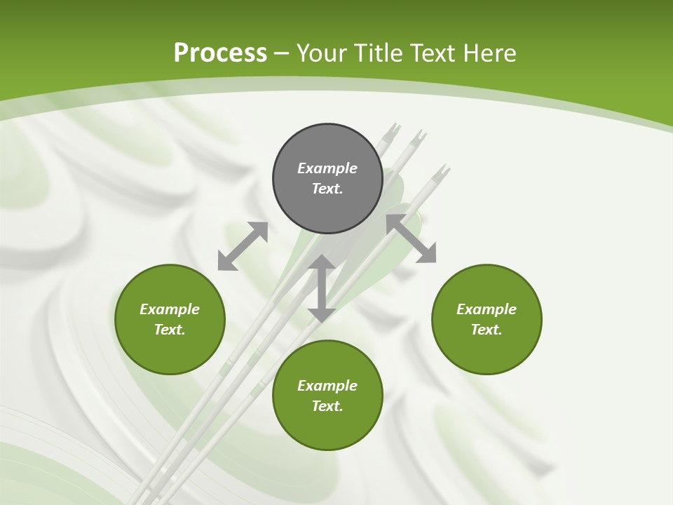 A Green Arrow On Top Of A Green Target PowerPoint Template