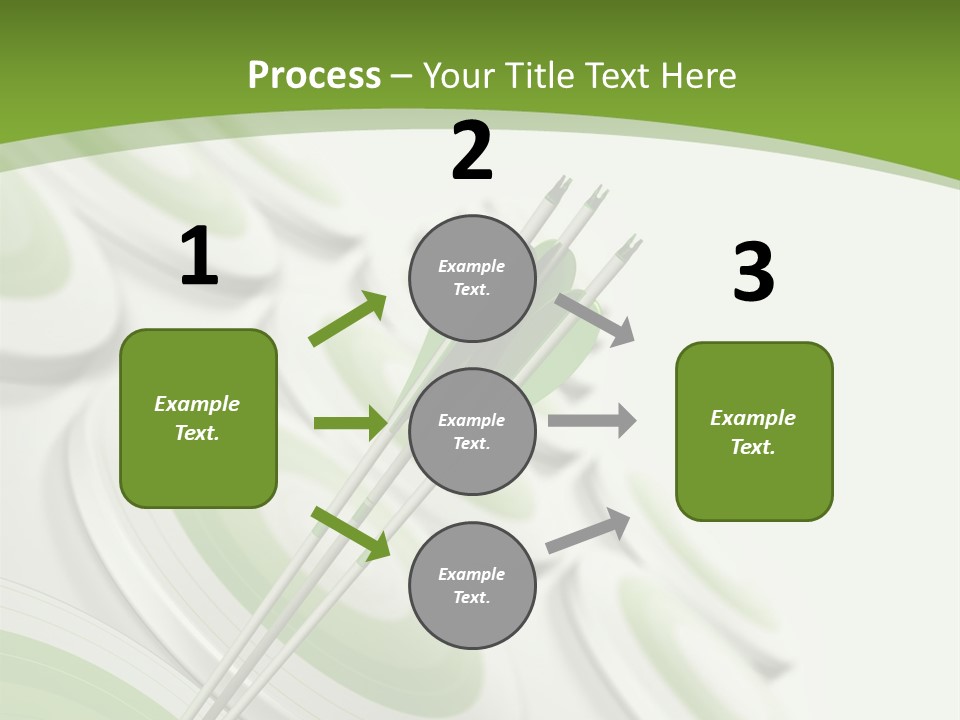 A Green Arrow On Top Of A Green Target PowerPoint Template