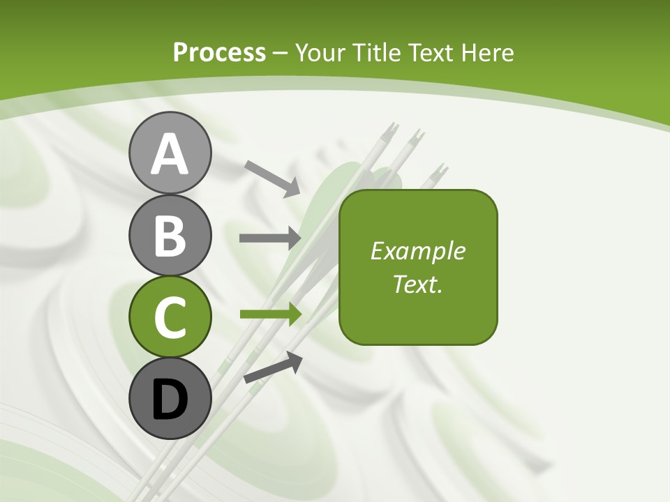A Green Arrow On Top Of A Green Target PowerPoint Template