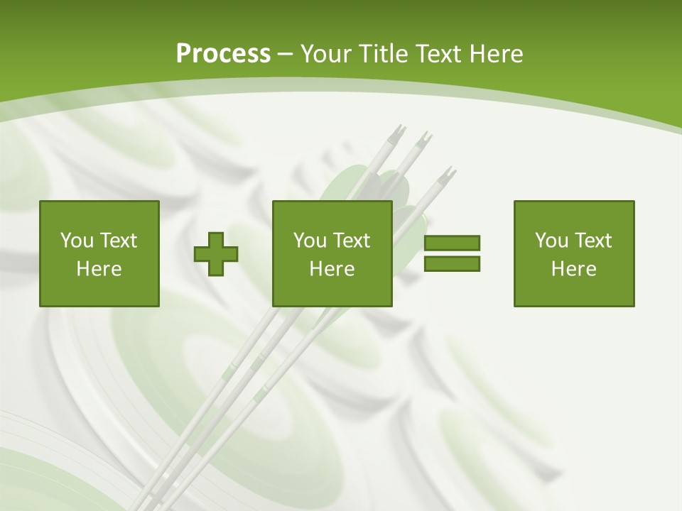 A Green Arrow On Top Of A Green Target PowerPoint Template
