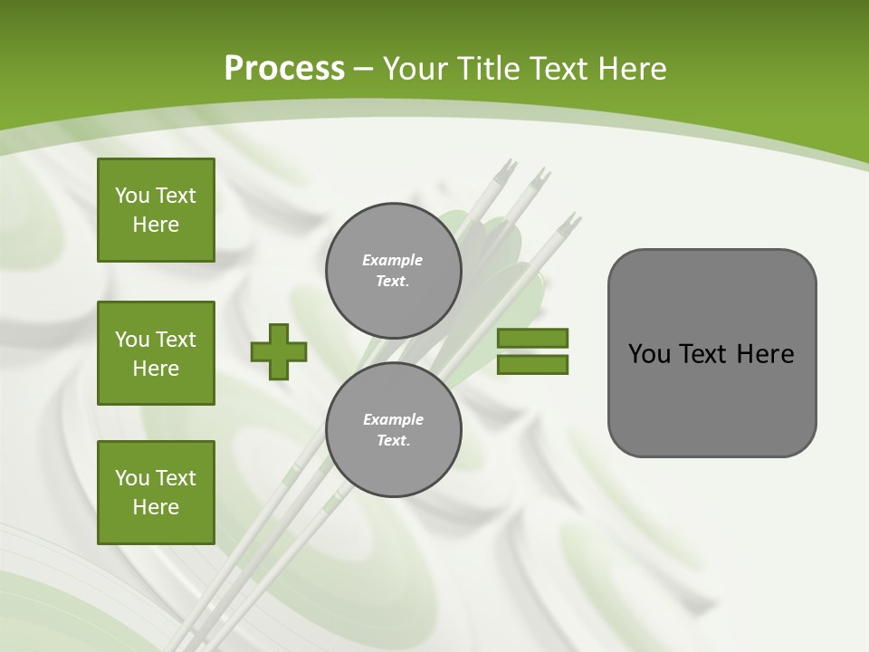 A Green Arrow On Top Of A Green Target PowerPoint Template