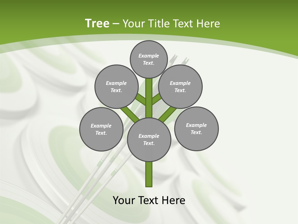 A Green Arrow On Top Of A Green Target PowerPoint Template