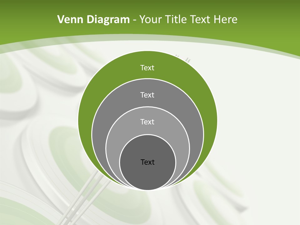 A Green Arrow On Top Of A Green Target PowerPoint Template