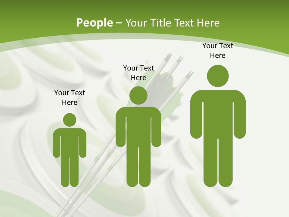 A Green Arrow On Top Of A Green Target PowerPoint Template