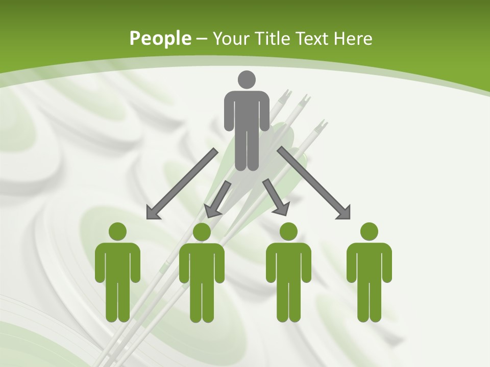 A Green Arrow On Top Of A Green Target PowerPoint Template