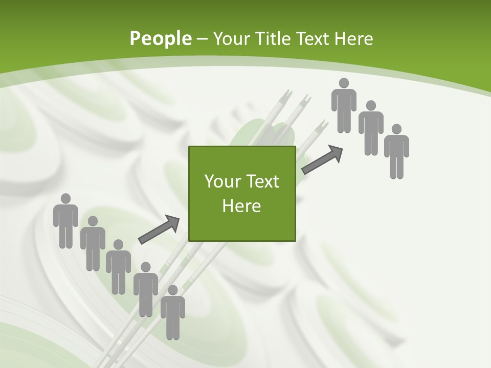 A Green Arrow On Top Of A Green Target PowerPoint Template