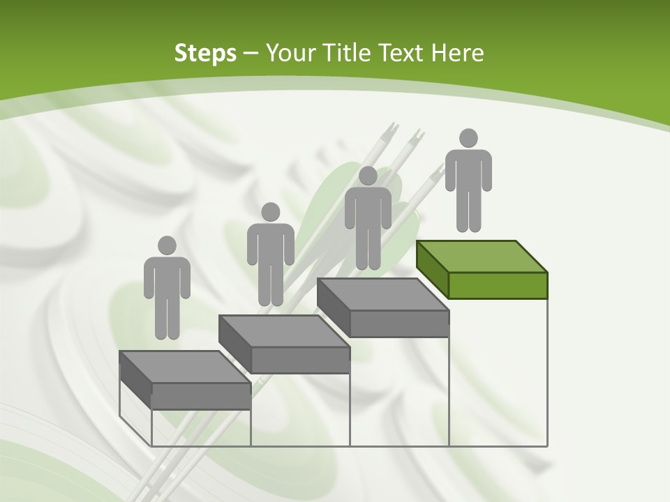 A Green Arrow On Top Of A Green Target PowerPoint Template