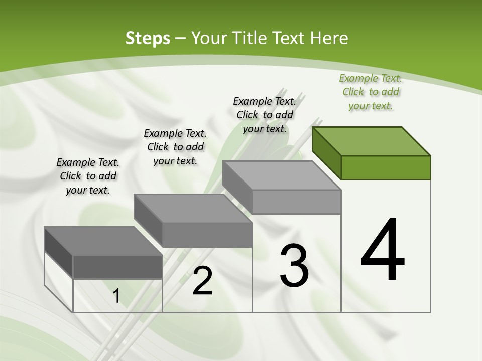 A Green Arrow On Top Of A Green Target PowerPoint Template