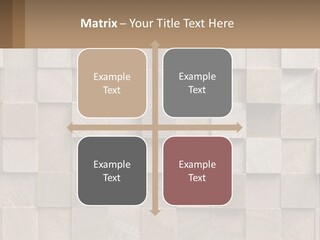 A Wall Made Of Wooden Blocks With A Brown Background PowerPoint Template