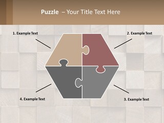 A Wall Made Of Wooden Blocks With A Brown Background PowerPoint Template