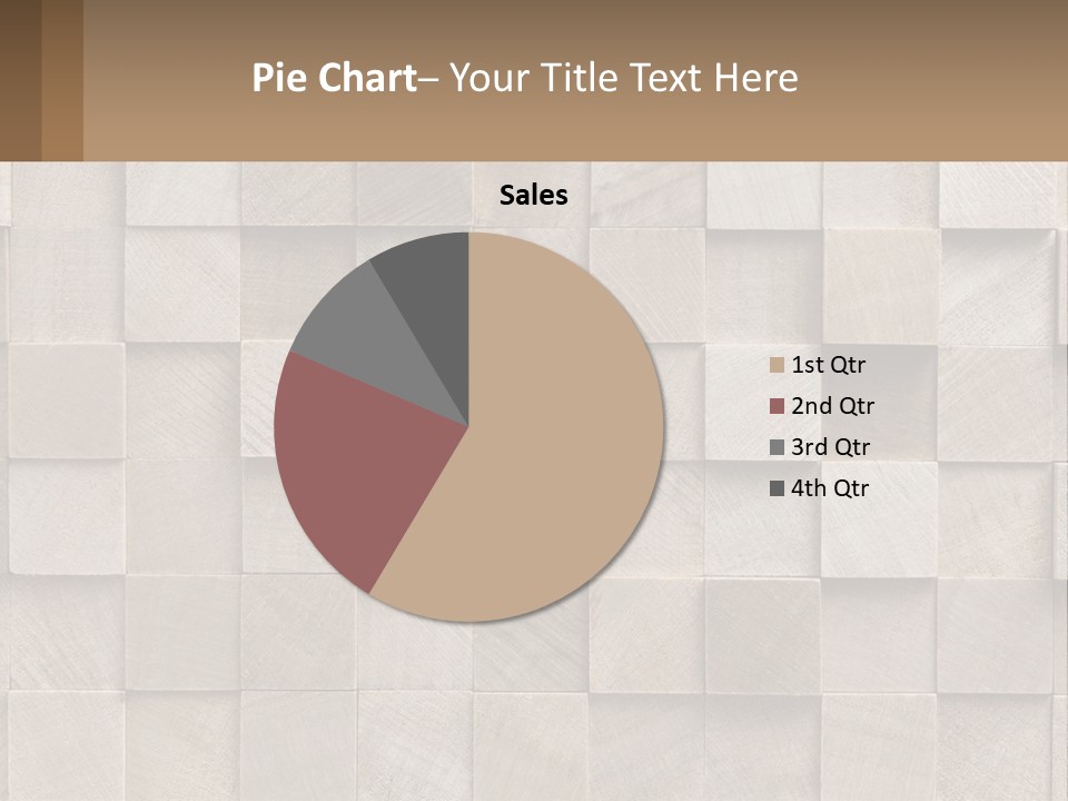 A Wall Made Of Wooden Blocks With A Brown Background PowerPoint Template
