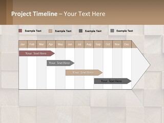 A Wall Made Of Wooden Blocks With A Brown Background PowerPoint Template
