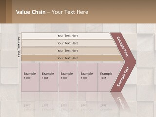 A Wall Made Of Wooden Blocks With A Brown Background PowerPoint Template