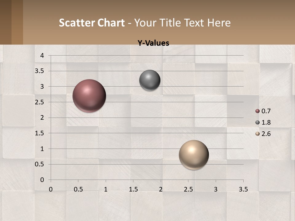 A Wall Made Of Wooden Blocks With A Brown Background PowerPoint Template