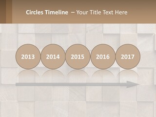 A Wall Made Of Wooden Blocks With A Brown Background PowerPoint Template