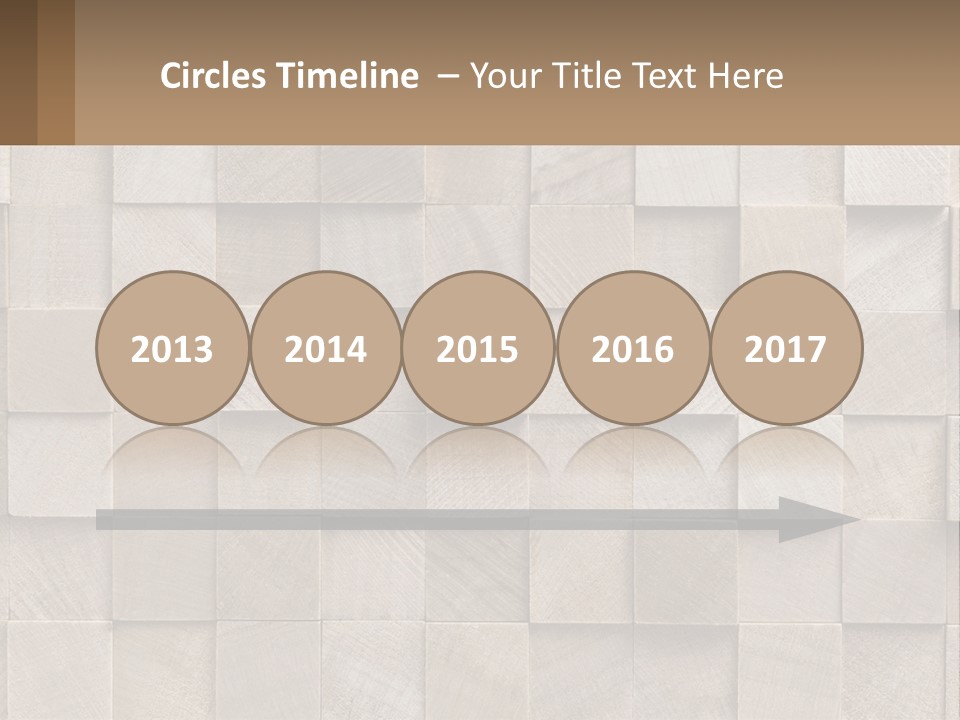 A Wall Made Of Wooden Blocks With A Brown Background PowerPoint Template