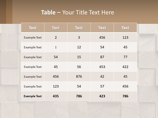 A Wall Made Of Wooden Blocks With A Brown Background PowerPoint Template