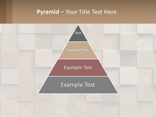 A Wall Made Of Wooden Blocks With A Brown Background PowerPoint Template