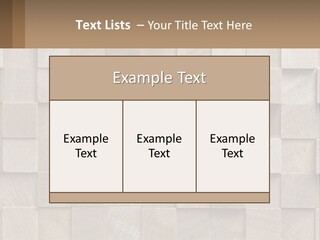 A Wall Made Of Wooden Blocks With A Brown Background PowerPoint Template