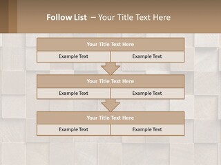 A Wall Made Of Wooden Blocks With A Brown Background PowerPoint Template