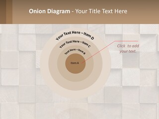 A Wall Made Of Wooden Blocks With A Brown Background PowerPoint Template