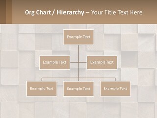 A Wall Made Of Wooden Blocks With A Brown Background PowerPoint Template