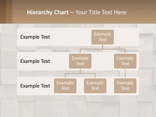 A Wall Made Of Wooden Blocks With A Brown Background PowerPoint Template