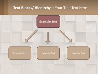 A Wall Made Of Wooden Blocks With A Brown Background PowerPoint Template