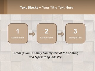 A Wall Made Of Wooden Blocks With A Brown Background PowerPoint Template