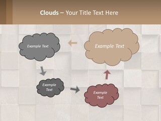 A Wall Made Of Wooden Blocks With A Brown Background PowerPoint Template