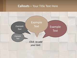 A Wall Made Of Wooden Blocks With A Brown Background PowerPoint Template