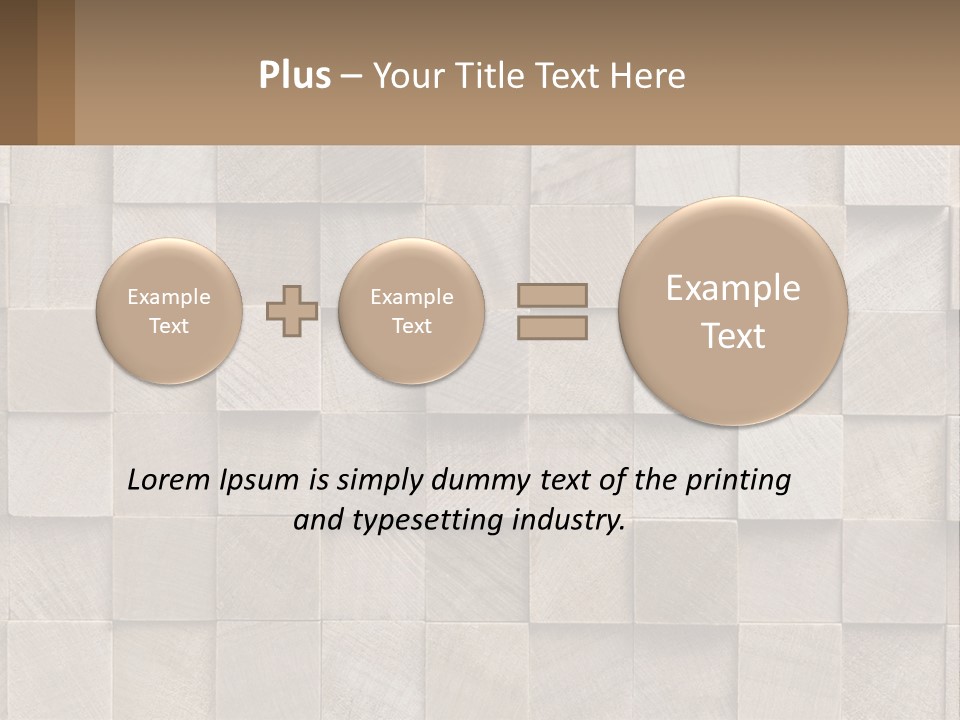 A Wall Made Of Wooden Blocks With A Brown Background PowerPoint Template