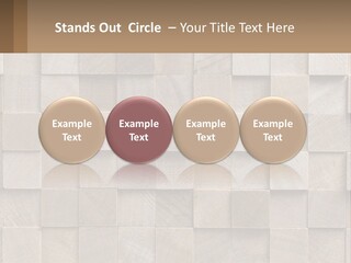 A Wall Made Of Wooden Blocks With A Brown Background PowerPoint Template