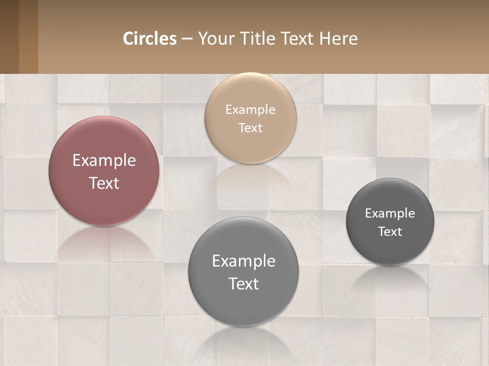 A Wall Made Of Wooden Blocks With A Brown Background PowerPoint Template