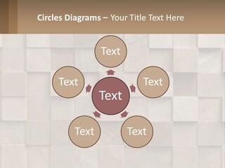 A Wall Made Of Wooden Blocks With A Brown Background PowerPoint Template