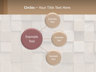 A Wall Made Of Wooden Blocks With A Brown Background PowerPoint Template