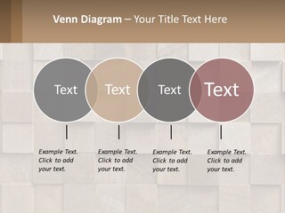 A Wall Made Of Wooden Blocks With A Brown Background PowerPoint Template