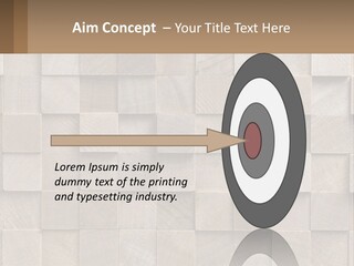 A Wall Made Of Wooden Blocks With A Brown Background PowerPoint Template