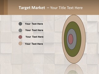 A Wall Made Of Wooden Blocks With A Brown Background PowerPoint Template
