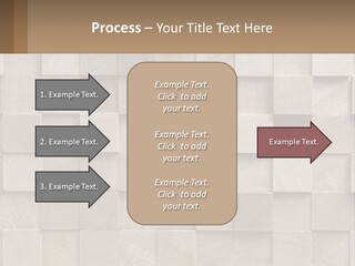 A Wall Made Of Wooden Blocks With A Brown Background PowerPoint Template