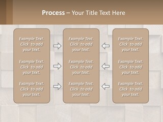 A Wall Made Of Wooden Blocks With A Brown Background PowerPoint Template