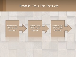 A Wall Made Of Wooden Blocks With A Brown Background PowerPoint Template