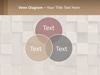 A Wall Made Of Wooden Blocks With A Brown Background PowerPoint Template